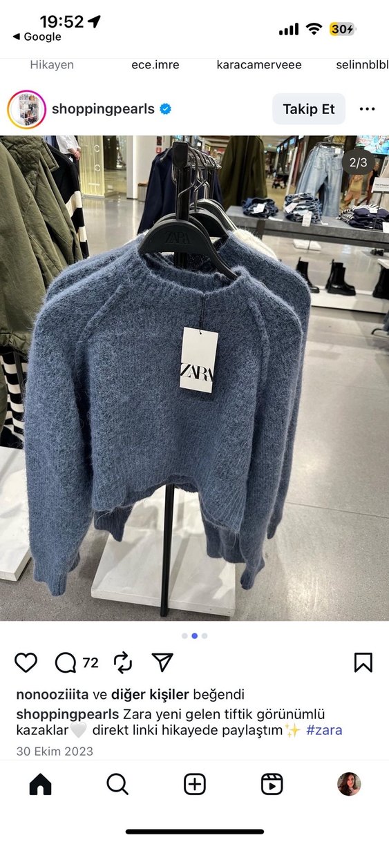 Zara crop kazak - Görsel 3