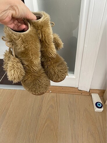 25 Beden kahverengi Renk Peluş bot