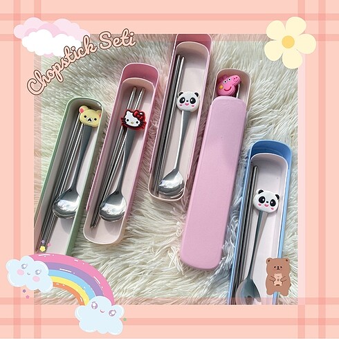 Diğer Hello kitty sanrio chopstick seti