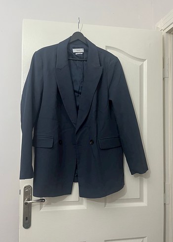 Trendyol & Milla Düğmeli Gri Kadın Blazer Ceket