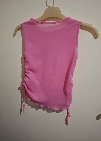 Kız Çocuk Pembe Pul İşlemeli Atlet - Görsel 4