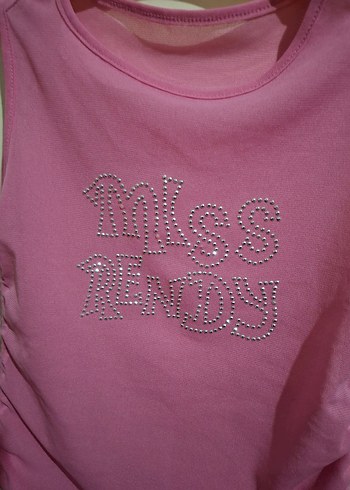 Kız Çocuk Pembe Pul İşlemeli Atlet - Görsel 3