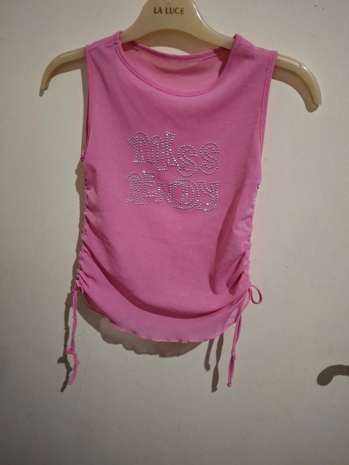 Kız Çocuk Pembe Pul İşlemeli Atlet - Görsel 2