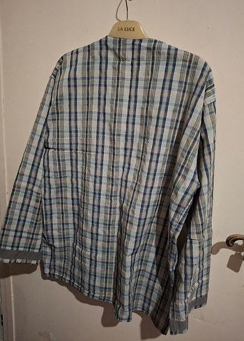 Gri Düğmeli Erkek pijama ustu - Görsel 2