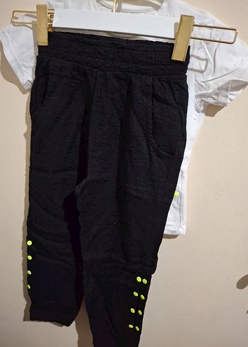 Kız Çocuk Beyaz Baskılı Kısa Kollu Tişört - Görsel 5