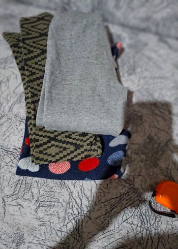 Kızlar için gri bol kesim tayt - Görsel 4