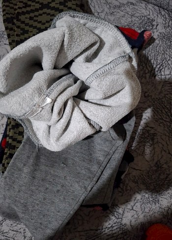 Kızlar için gri bol kesim tayt - Görsel 3