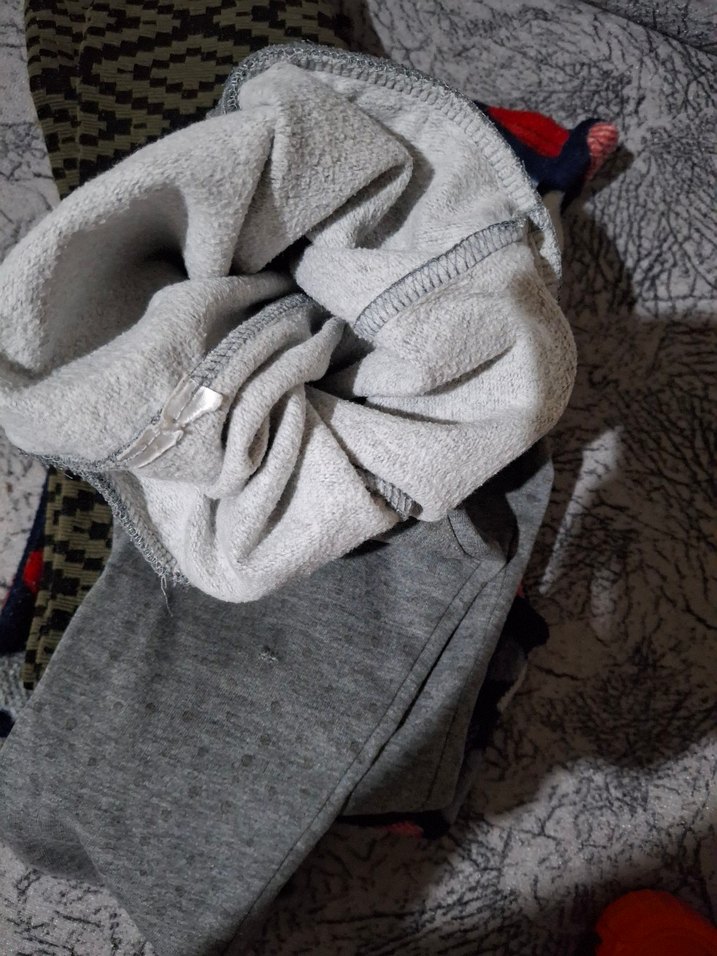 Kızlar için gri bol kesim tayt - Görsel 3