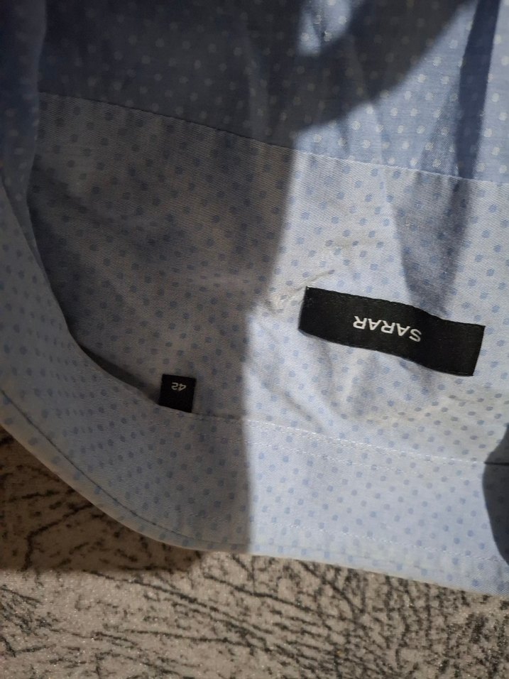 Laluce Mavi Keten Erkek Gömlek - Görsel 4