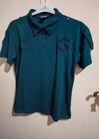 Erkek Turkuaz Polo Yaka Kısa Kollu Tişört - Görsel 2