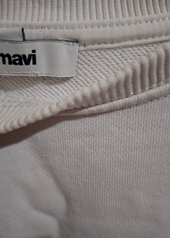 m Beden beyaz Renk Gri Oversize Kadın Sweatshirt
