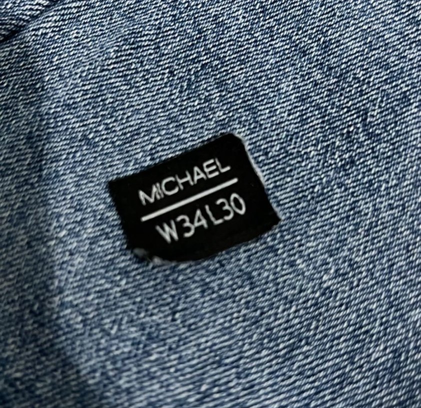 Düğmeli Erkek Mavi Kot Pantolon - Görsel 3