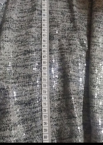 Uzun Kollu Gri Triko Elbise - Görsel 7