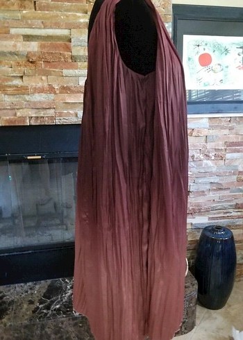 Bohem Bordo kisa Elbise - Görsel 7