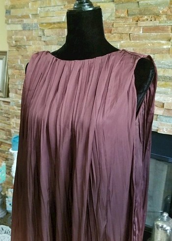 Bohem Bordo kisa Elbise - Görsel 2