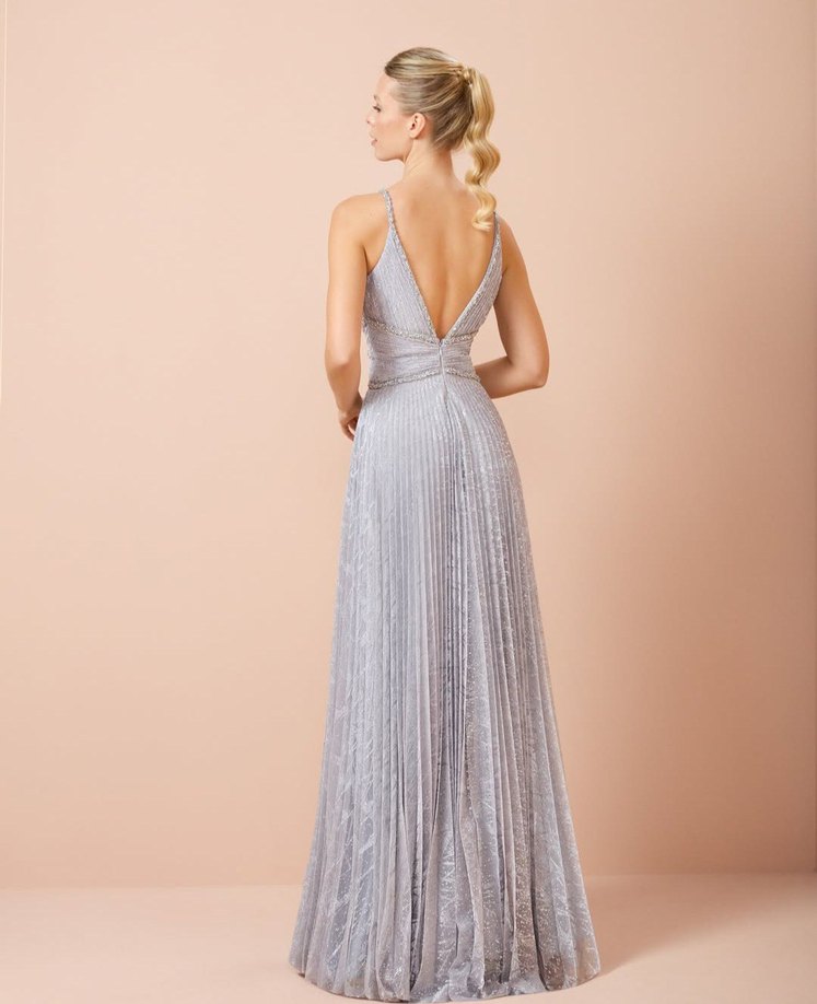 HARTEL YAKA PİLİSELİ TAŞ DETAYLI ABİYE - Görsel 3