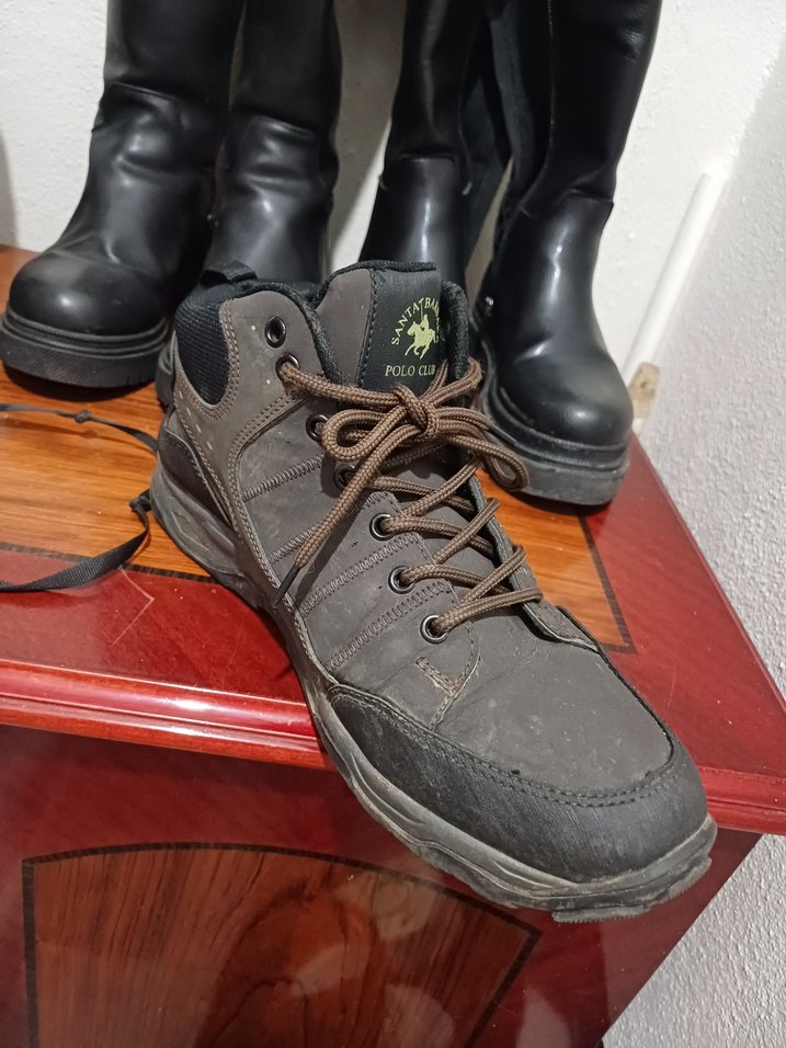 Erkek Gri Spor Outdoor Ayakkabı Velcro - Görsel 2