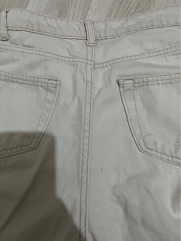xs Beden Beyaz/ekru mom jean