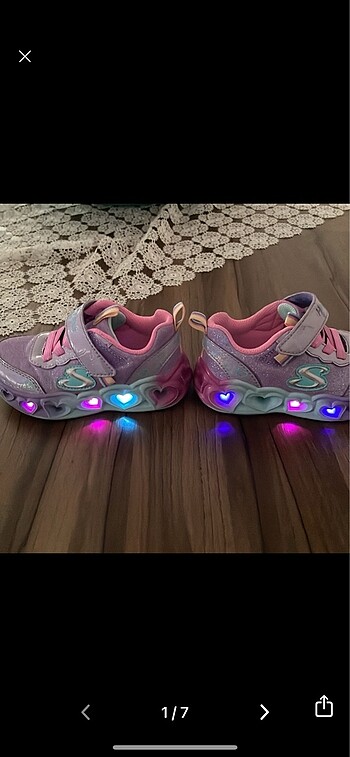 24 Beden mor Renk Orijinal skechers çocuk ayakkabı