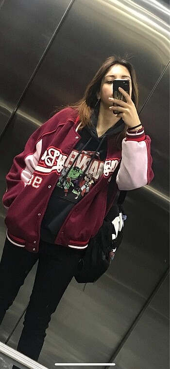 l Beden bordo Renk Bershka kolej ceket