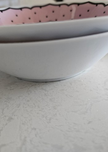  Beden bernardo Pembe Puantiyeli porselen Kase