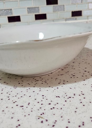 American Vintage Pastel Meyve Desenli Beyaz porselen Kase