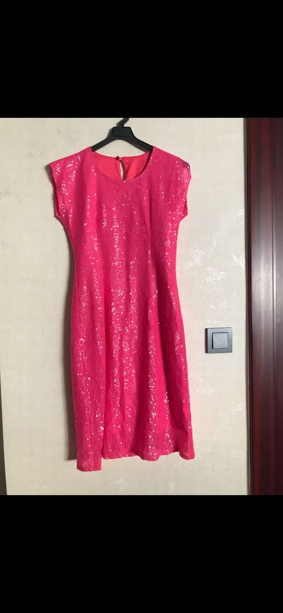 Pembe Payetli Kız elbise - Görsel 3