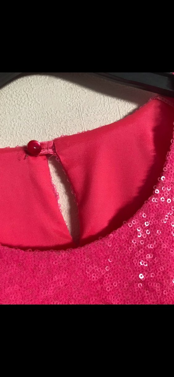 Pembe Payetli Kız elbise - Görsel 4