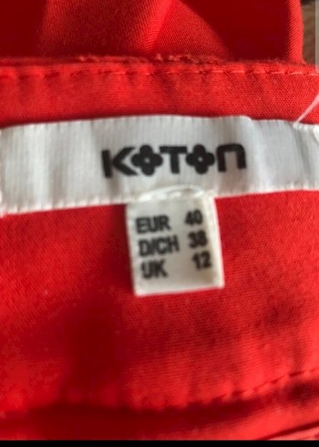 koton Kırmızı Midi Kumaş Kadın Pantolon - Görsel 2