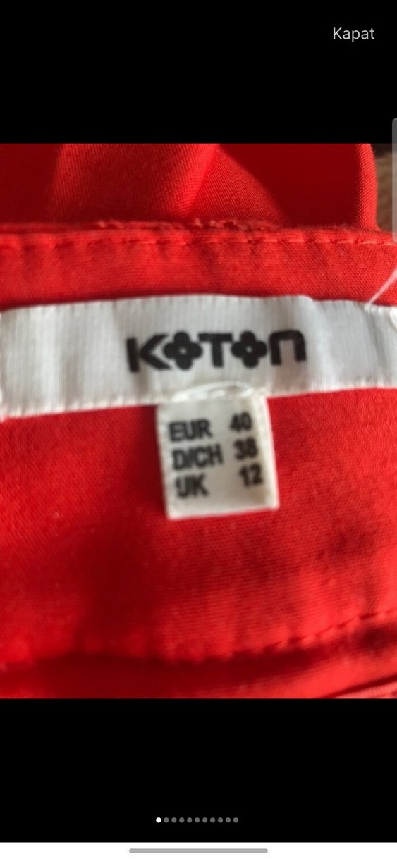 koton Kırmızı Midi Kumaş Kadın Pantolon - Görsel 2