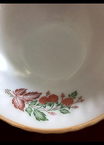 Çiçek Desenli Beyaz Porselen Kase Seti - Görsel 3