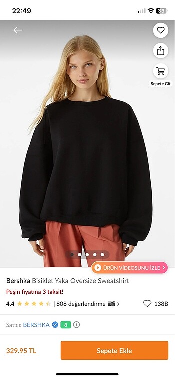 Bershka Oversize Sweat