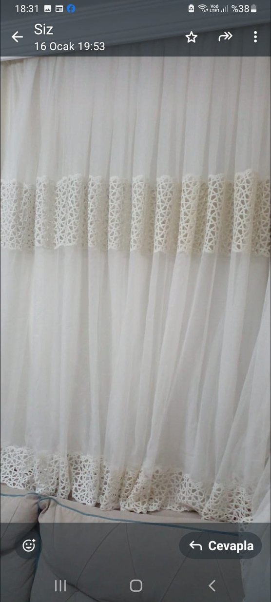 Bohem Beyaz Tül Perde - Görsel 2