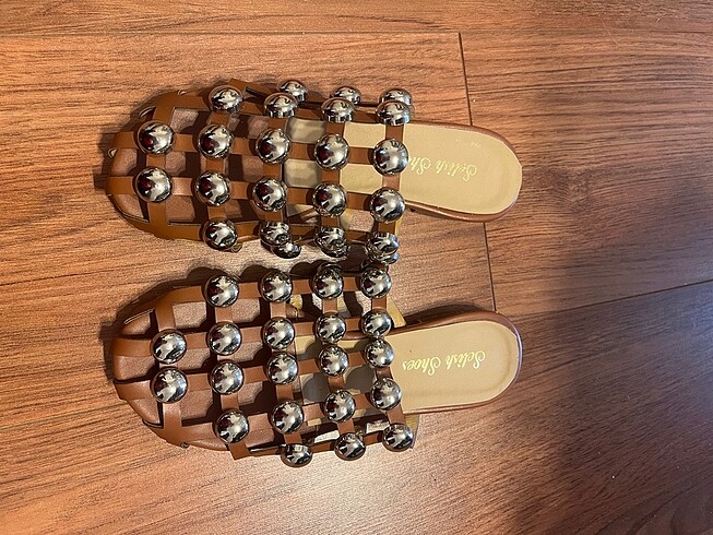 Diğer Selish Shoes Kafes Deri kahve terlik