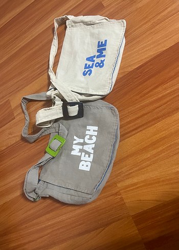 Mavi Baskılı Kadın Plaj Çantası - Görsel 2