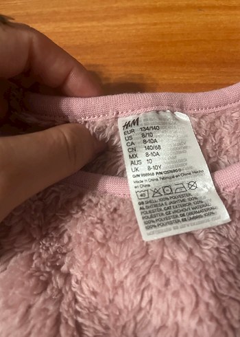 Kızlar için Pembe Kürklü Polar Pijama Takımı - Görsel 4