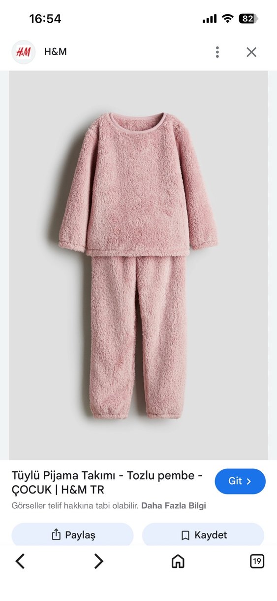 Kızlar için Pembe Kürklü Polar Pijama Takımı - Görsel 2