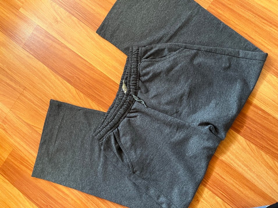 Gri Kadın Denim Kumaş eşofman altı - Görsel 2