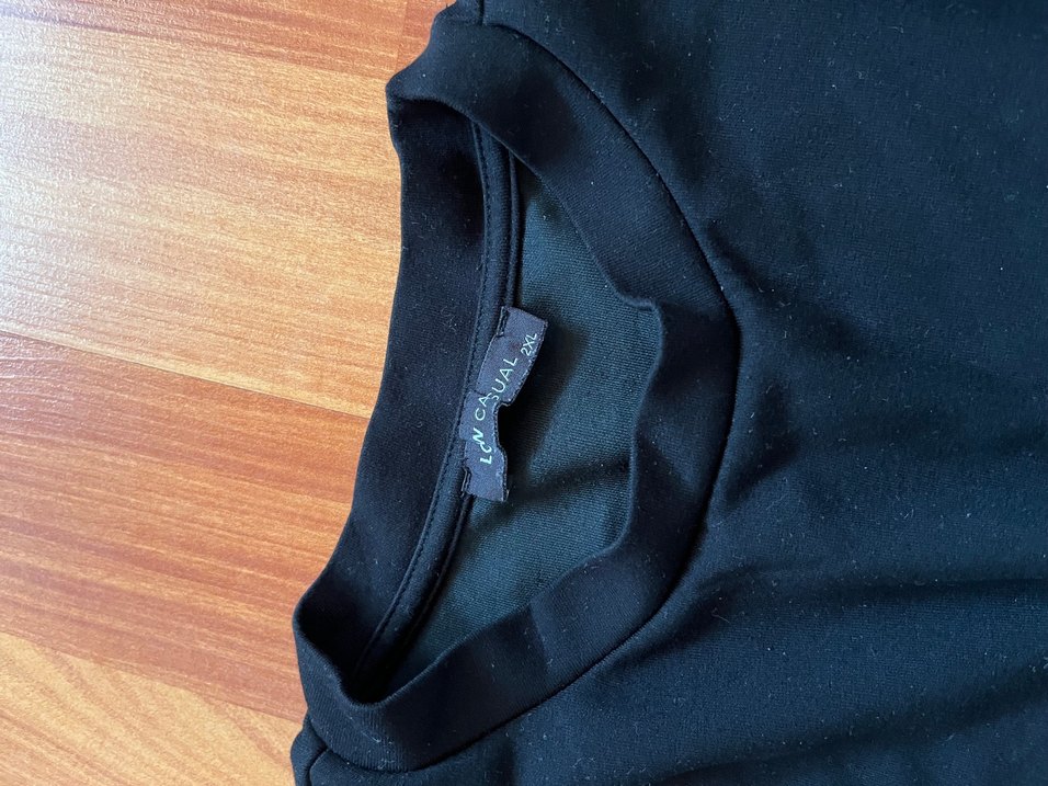 Siyah Uzun Kollu Basic Sweatshirt - Görsel 2