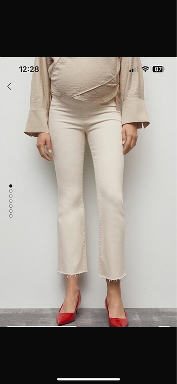 Zara paçası kesik jean pantolon