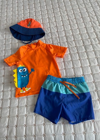 Erkek Çocuk Renkli Kısa Kollu Mayo Seti - Görsel 9