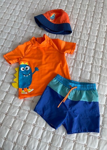 Erkek Çocuk Renkli Kısa Kollu Mayo Seti - Görsel 6