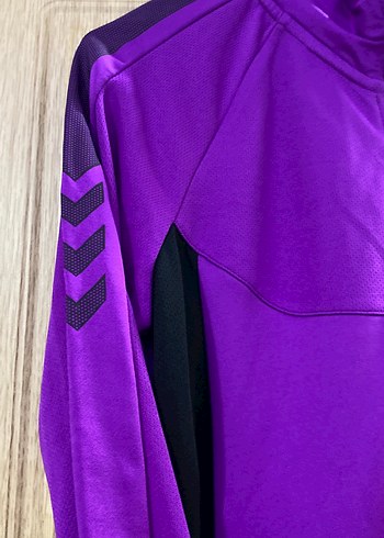 Mor Fermuarlı Yüksek Yakalı Spor Ceket - Görsel 4