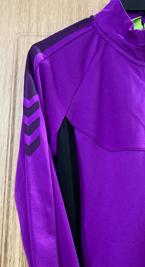 Mor Fermuarlı Yüksek Yakalı Spor Ceket - Görsel 4