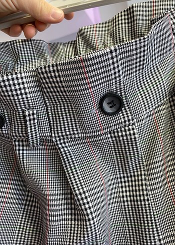 Gri Midi Kumaş Kadın Pantolon - Görsel 10