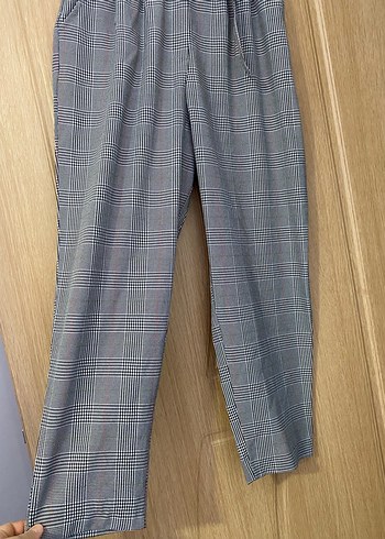 Gri Midi Kumaş Kadın Pantolon - Görsel 6