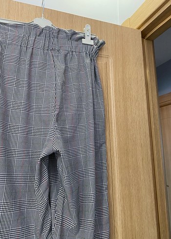 Gri Midi Kumaş Kadın Pantolon - Görsel 7