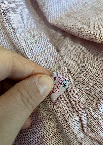 Pembe Kız Çocuk Keten Düğmeli Elbise - Görsel 4