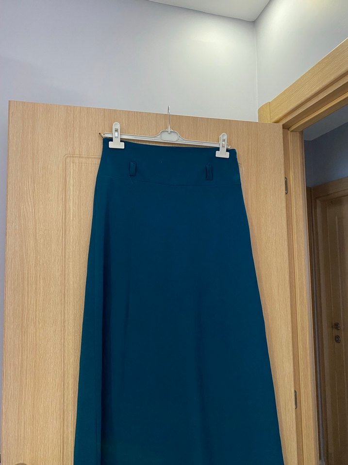 Lacivert Uzun Kadın Etek - Görsel 3