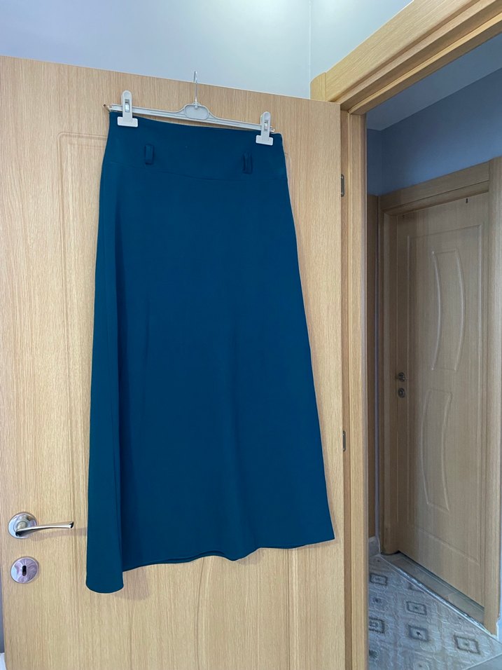 Lacivert Uzun Kadın Etek - Görsel 2